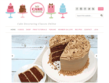 Tablet Screenshot of mycakeschool.com